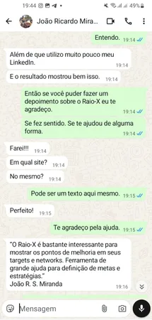 Depoimento de João R. S. Miranda sobre o Raio-X de Carreira